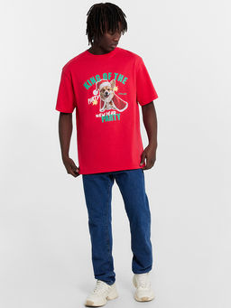 Футболка мужская красная новогодняя с корги - Mark formelle фото 3