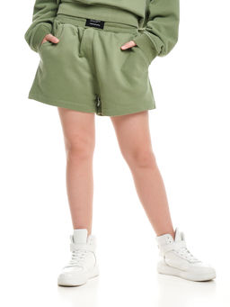 Шорты для девочки подростковые 22-7630 св.серый меланж - Mini maxi фото 35