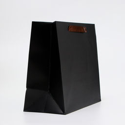 Пакет подарочный ламинированный горизонтальный «Черный», ML 27×23×11.5 см