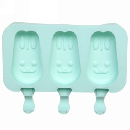 Форма для приготовления мороженого "Зайки" силиконовая 19,5*15см