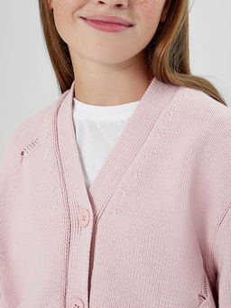Кардиган для девочек розовый