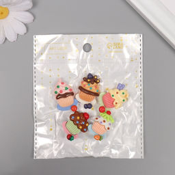 Декор для творчества пластик «Набор пирожных», набор 5 шт., 3×2.3×1 см