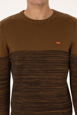 Erkek Slim Fit Bisiklet Yaka Haki Kazak - U.s. polo assn фото 6