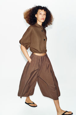BERMUDA LARGA FLUIDA / Mocha - Zara фото 3