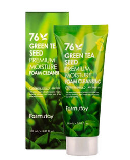 Очищающая пенка на основе зеленого чая FARMSTAY, 100ml