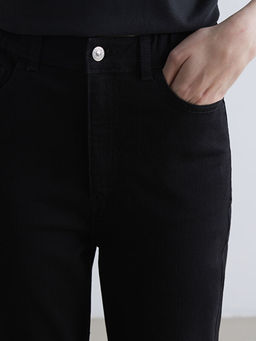 Beli Lastikli Slim Mom Kad?n Jean Pantolon