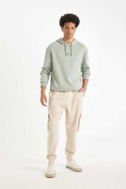 Обычные спортивные штаны для бега с карманами-карго, кружевной талией и эластичной резинкой по ноге - Defacto фото 2