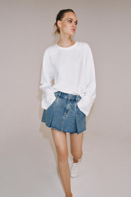 FALDA CORTA DENIM ZW COLLECTION / Azul