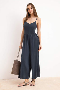 Antrasit Relaxed Kay?k Yaka Kolsuz Buzgulu Uzun Modall? Orme Tulum TWOSS26TU00004 - Trendyolmilla фото 3