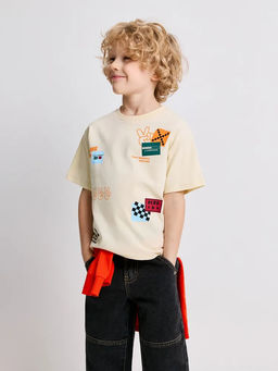 ACOOLA / Футболка детская для мальчиков Valar1 крем  фото 2