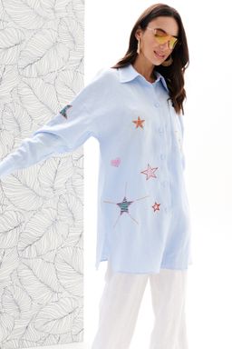 Блузка изо льна с вискозой - Elletto фото 5