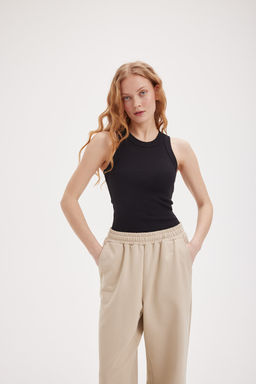 Топ халтер в рубчик "Уголь" женский