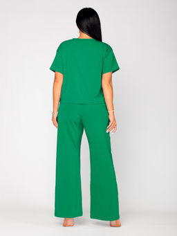 Костюм женский кулирка с брюками НИКОЛЬ ИЗУМРУД - Домтрик фото 6