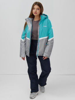 Горнолыжный костюм женский зимний бирюзового цвета 02807Br - Mtforce фото 8