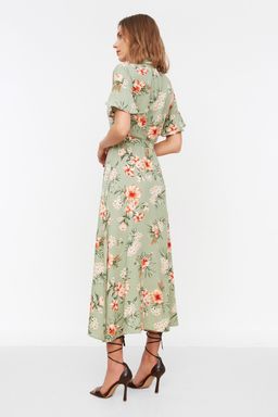 TRENDYOLMILLA Siyah Kusakl? Puantiyeli Maxi Viskon Dokuma Gomlek Elbise TWOSS19EL0094  фото 18