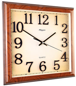 Настенные часы Mirron прямоугольные коричневые P2997BDK11B