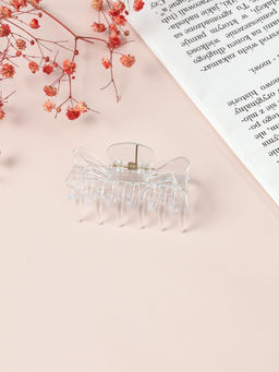 Цена за 12 шт. Крабик для волос «Маленькая классика», 6 см, прозрачный