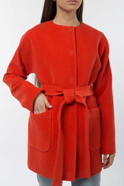 01-07739 Пальто женское демисезонное (пояс) - El podio фото 5