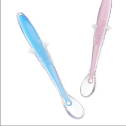 Ложка силиконовая детская Жирафик, цвет голубой - Крошка я фото 4