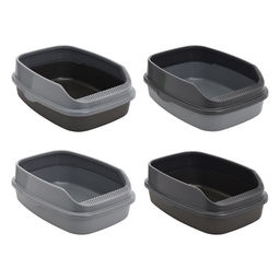 Туалет Айша M с бортом 53×39×21 см серый FIX