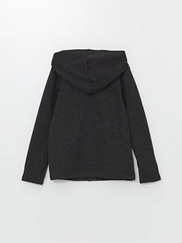 Kap??onlu K?z ?ocuk Fermuarl? Sweatshirt