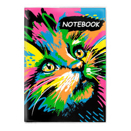 Записная книжка "Notebook", 93*134 мм, 66 л., арт. 64108/ 50 КРАСОЧНАЯ КОШКА