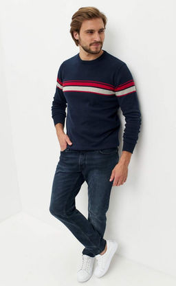 Джемпер F421-1548 d.blue - Fine joyce фото 9