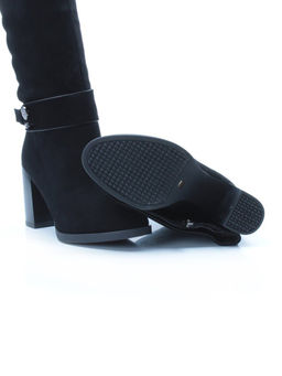 02-DL17-57 BLACK Сапоги зимние женские (натуральная замша, натуральный мех) - Фабричный китай фото 14