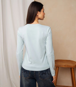 Лонгслив #КТ9072, голубой - Dommod фото 3