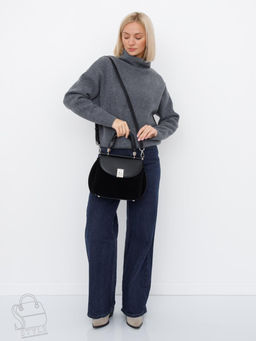 Сумка женская кожаная 1109M black Polina&Eiterou