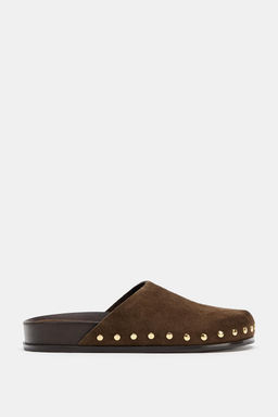 LEATHER CLOGS WITH STUDS - Zara фото 11