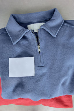 STORIESZ - SUDADERA POLO FELPA CREMALLERA / Azul / Acero - Zara фото 7