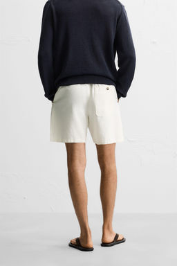 LINEN/COTTON BERMUDA SHORTS - Zara фото 12