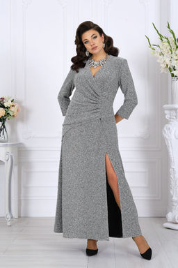 Платье Ninele 6077 серебро  фото 5