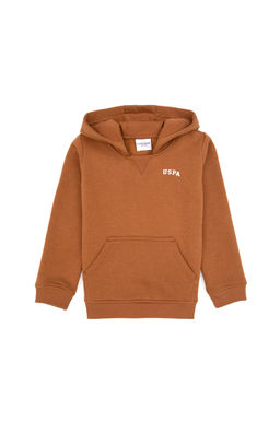 Erkek _ocuk Camel Kap__onlu Basic Sweatshirt