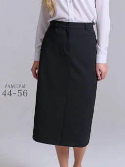 Юбка прямого кроя из костюмной ткани