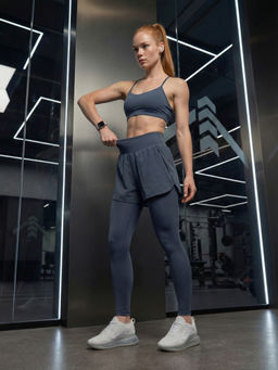 Легинсы RUI GE GE женские с шортами 2 в 1 черные - Mtforce фото 38