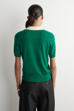 POLO DE MEZCLA DE LANA DE MANGA CORTA - H&m фото 7