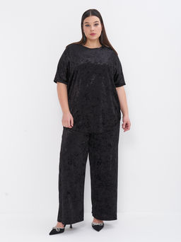 Бархатный костюм KO42911BLK01