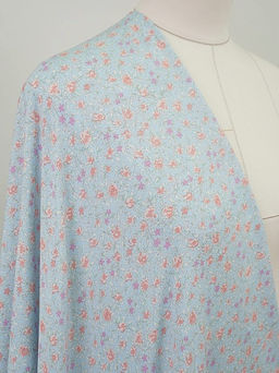 Штапель Весея цв.голубой, ш.1.45м, вискоза-100%, 110гр/м.кв - Купава фото 2