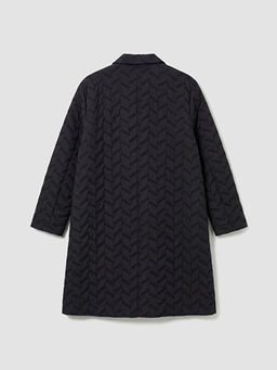 G?mlek Yaka Desenli Kad?n ?i?me Mont