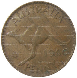 Монета 1 пенни 1960 года Австралия