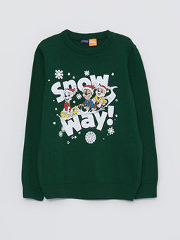 Bisiklet Yaka Paw Patrol Bask?l? Y?lba?? Temal? Uzun Kollu Erkek ?ocuk Triko Kazak