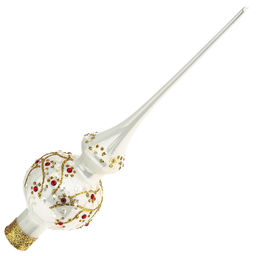 Елочная игрушка верхушка стеклянная Княжеская, ручная художественная роспись, подарочная упаковка (Россия) - Домашняя мода фото 3