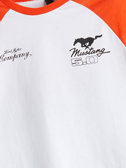 Bisiklet Yaka Bask?l? Erkek ?ocuk Ti??rt