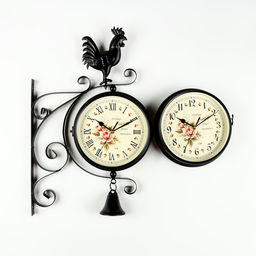 Часы настенные интерьерные «Флюгер», двусторонние, на подвесе, бесшумные, плавный ход, 48×32 см, циферблат d=19 см, 1хАА