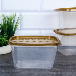 Салатник прямоугольный 3 штуки набор 17x11x9 см / P1 /уп 80/высокий - ГалеонТрейд фото 2