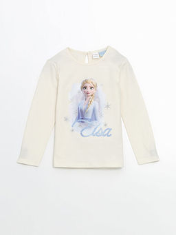 Elsa Bask?l? K?z ?ocuk Bluz ve Tayt 2li