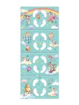 VAL KTR-M614-F Коврик дет гимнастич Топоножка, 60*144 см, 4 блока, цвет мятн., ПУТЕШАСТИКИ, шт