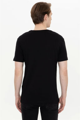 Мужская черная базовая футболка с круглым вырезом Неожиданная скидка в корзине - U.s. polo assn фото 5